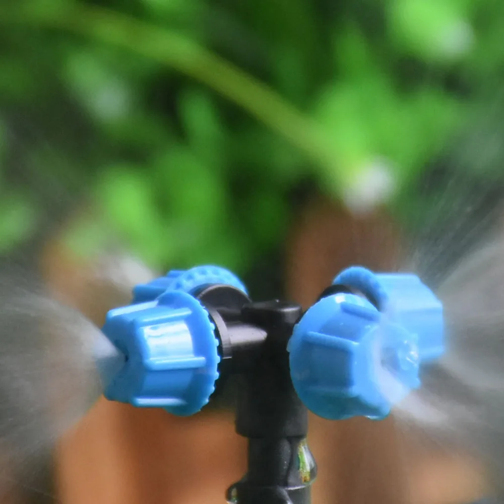 Greenhouse Drip Irrigation Cross Atomizing Nozzle Water Misting Nozzle G1/2 Threaded Connector For Greenhouse 20Pcs