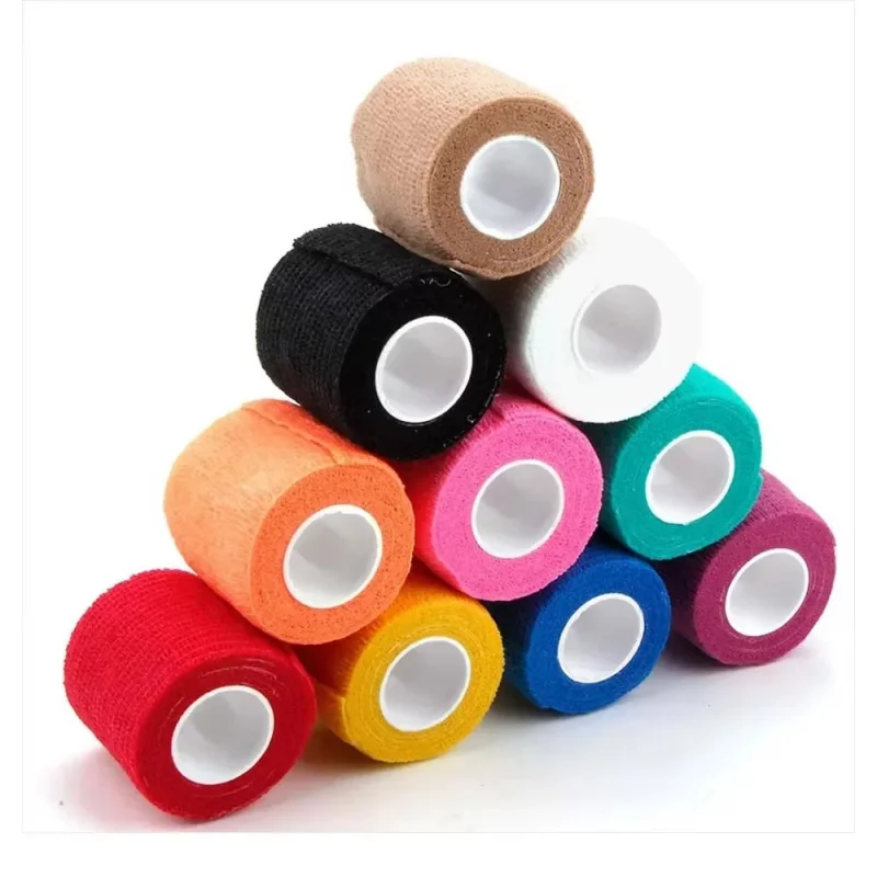 

1/6/10/20 шт. 5 см * 4,8 м марлевые повязки самоклеящиеся дышащие эластичные бинты для занятий спортом, фиксация пальцев, ног, спортивная защита