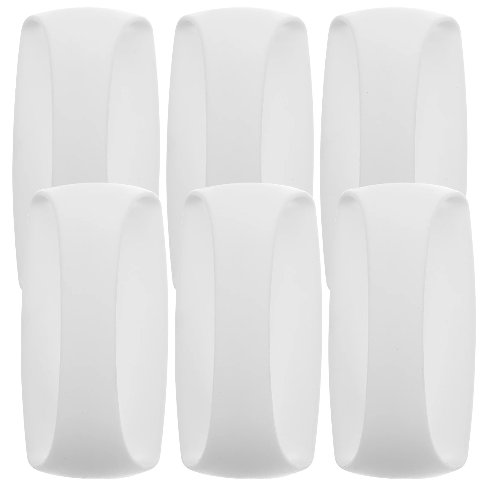 

6pcs Adhesive Door No Drill Self Stick Cabinet Pulls Smooth Surface Kitchen Drawer Handles Easy Open Sliding for Bathroom