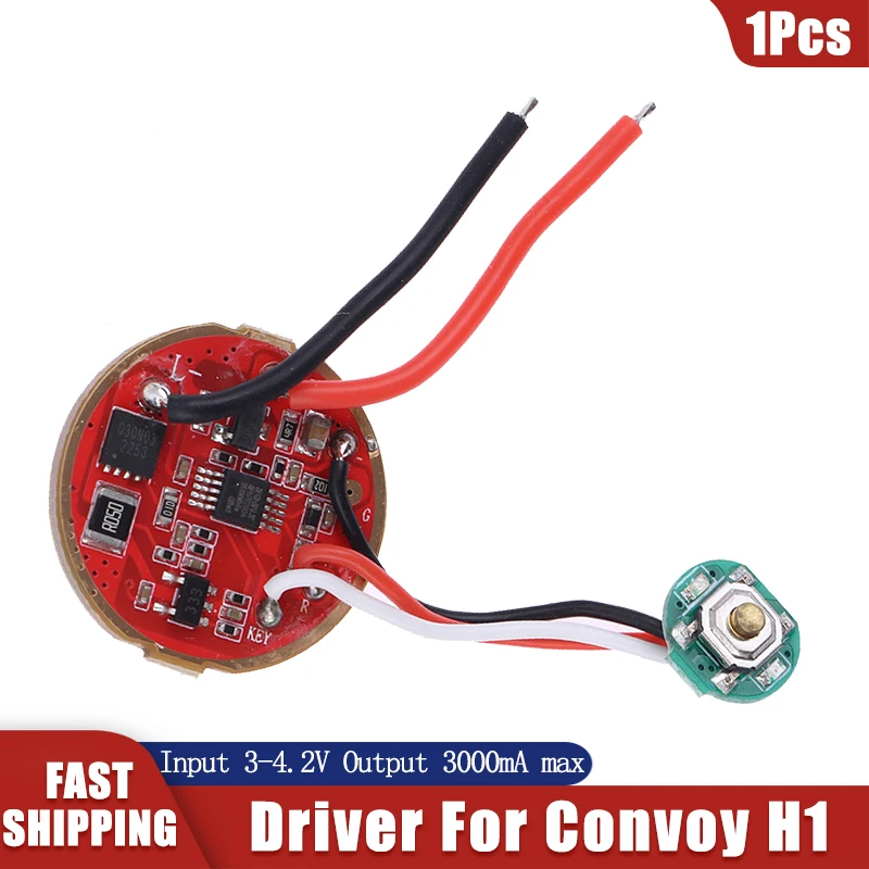 New！High Performance Flashlight Driver For Convoy H1 Flash Light Accessories Output Current 3A