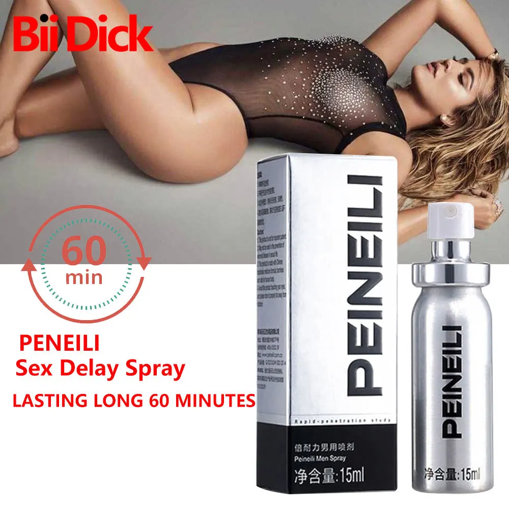 Peineili Sex Delay Spray for Men Male External Use Anti Premature Ejaculation Prolong 60 Minutes Penis Enlargment Pills Adult