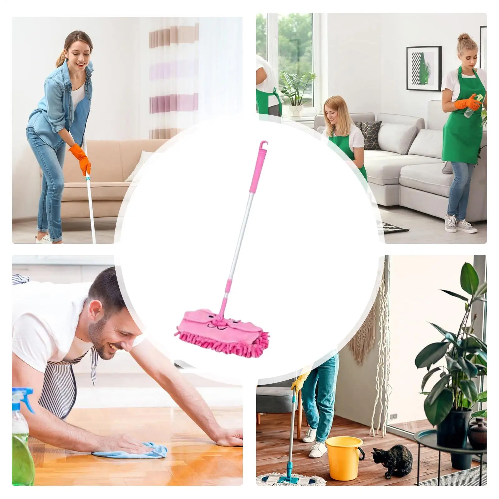 Crianças mop destacável telescópico rotativo engraçado crianças role play mop limpador brinquedo para meninos meninas limpeza da primeira infância