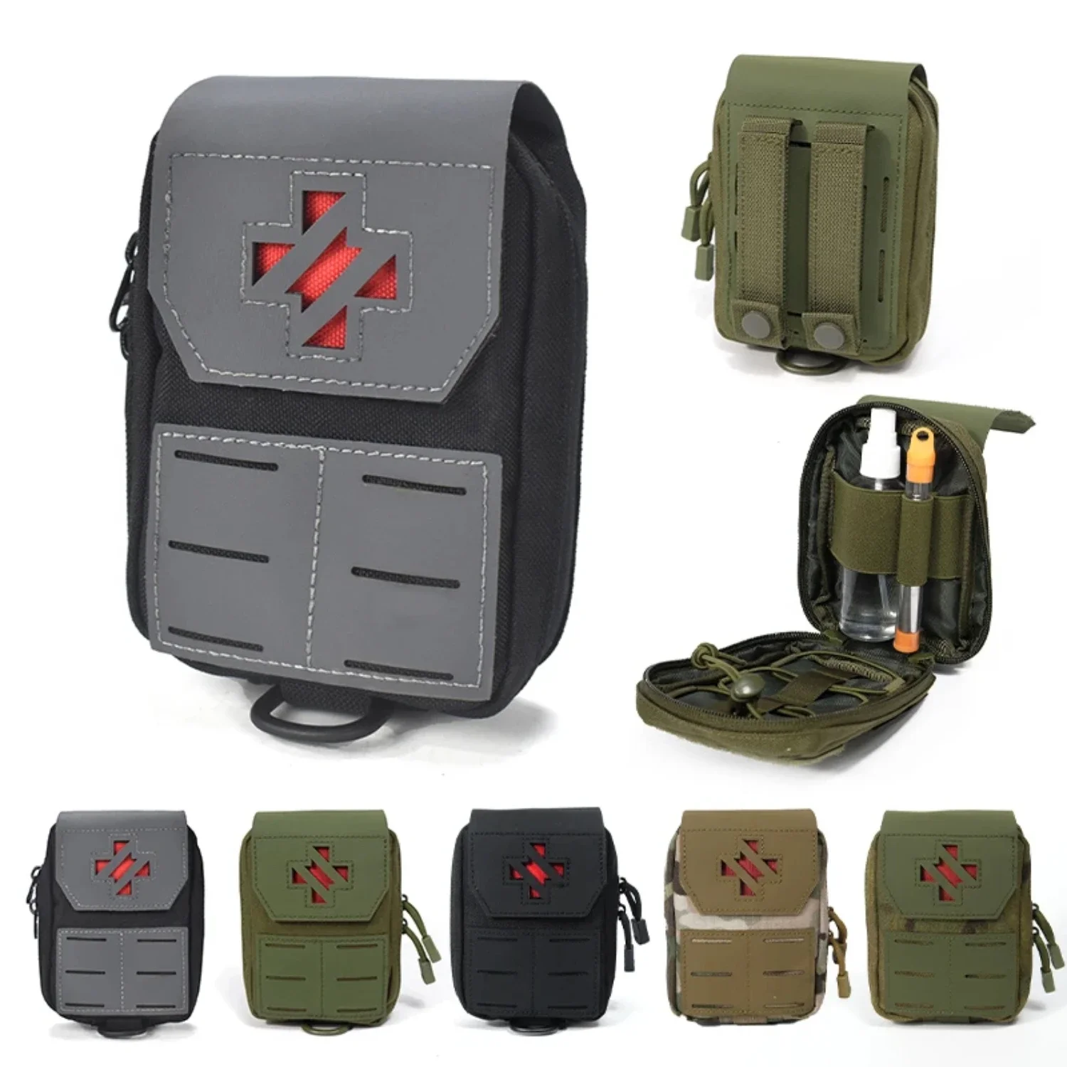 

1000D Fishing Pack Belt Hanging Molle Laser Tactical Waist Portable Men's Emergency EDC Handbag Camping Hunting Bags