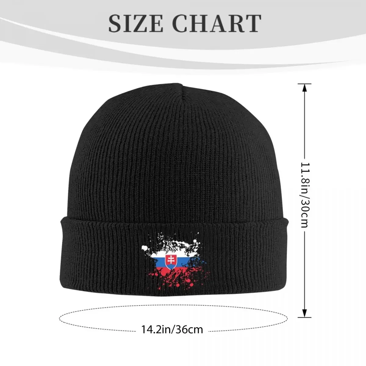 Slovakia Flag Knitted Hat Women's Men's Skullies Beanies Winter Hat Warm Cap