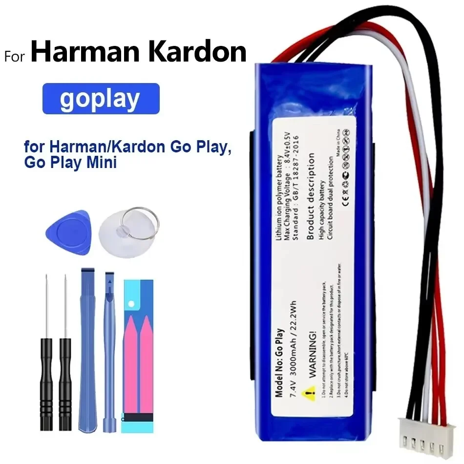 3000mAh Battery CP-HK06 GSP1029102 01 for Harman/Kardon Go Play Mini Speaker Bateria