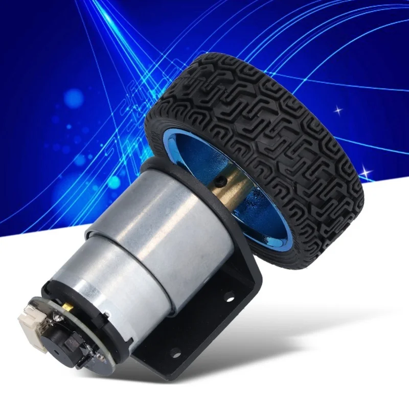 Encoder Motor Set Kit 6mm Shaft With Mounting Bracket For Smart Car Robot DIY DC6V JGB37-52035RPM