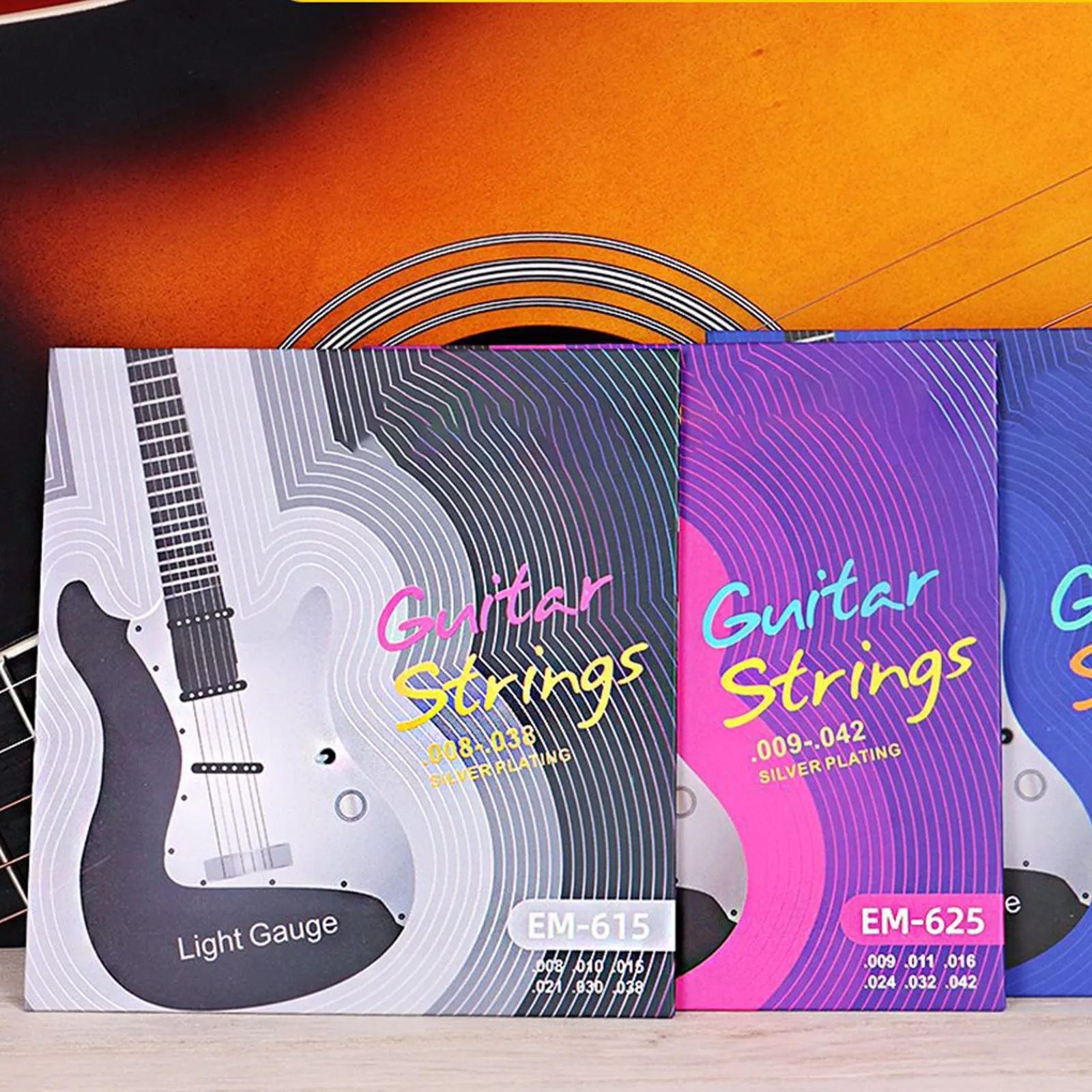 Senar Gitar Elektrik Baru Senar Gitar Akustik Kualitas Tinggi Aksesori Gitar Klasik Set Lengkap Dilapisi