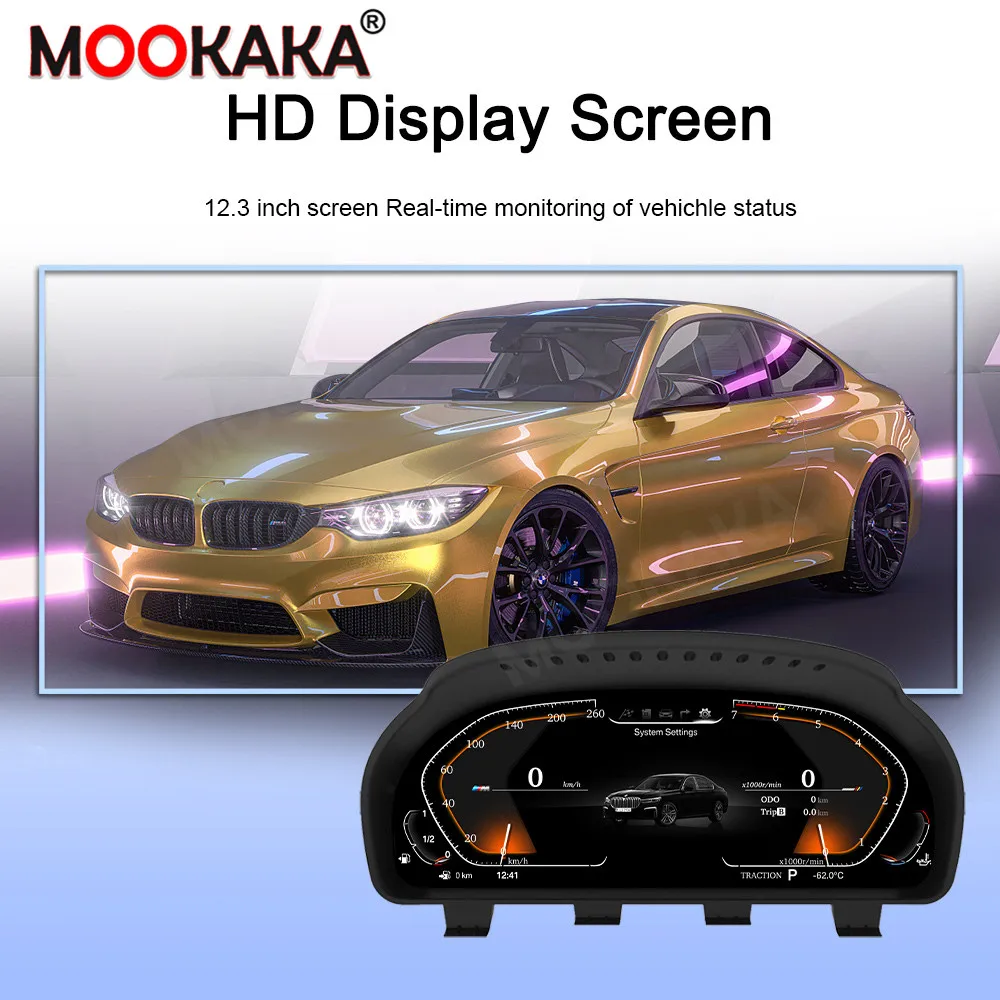 For BMW 5 5GT F07 F10 F11 2009-2016 Car LCD Dashboard Player Digital Cluster Virtual Cockpit Instrument Speedometer Screen