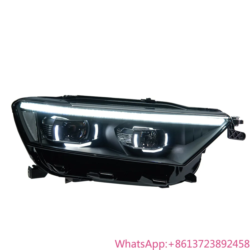AKD Car Model for T- ROC 2018-2024 LED DRL Dynamic Signal High and Low Beam Day Running Light DRL Light Auto Lamps