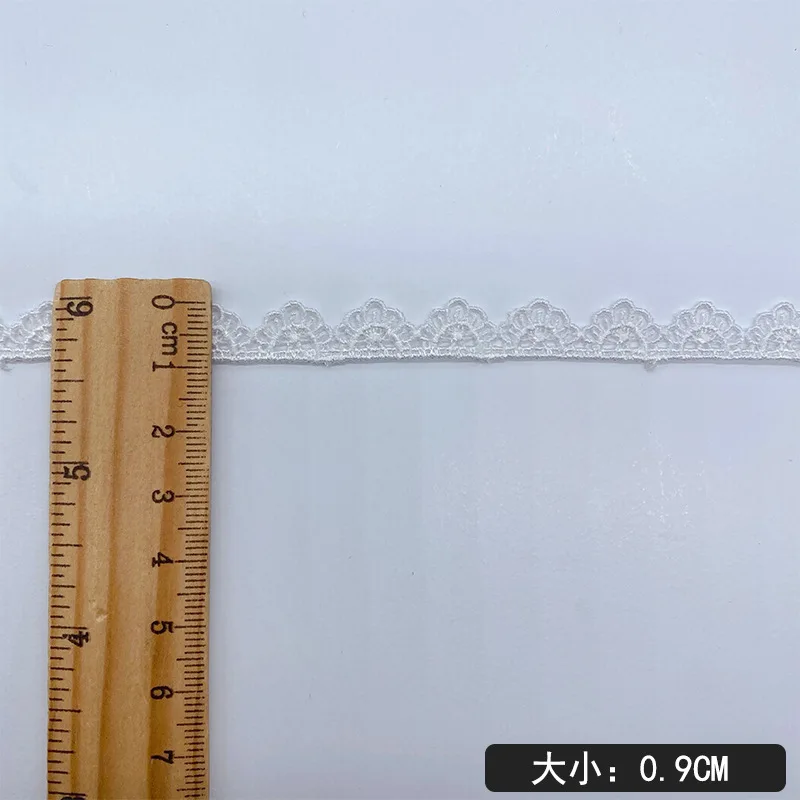 5 ياردة لوليتا الدانتيل متعدد الألوان شريط بوليستر الباركود الكمبيوتر التطريز للذوبان في الماء متعدد الألوان الدانتيل من جانب واحد تقليم #2