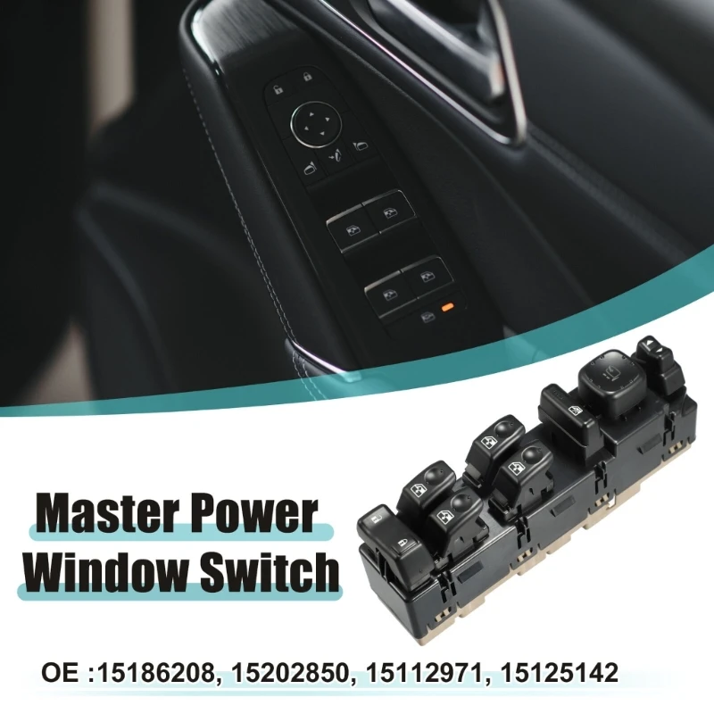 

Car Power MasterElectric Window Glass Elevator Controller Switch for 15186208 15112971 15202850 15125142 10398564 DWS394