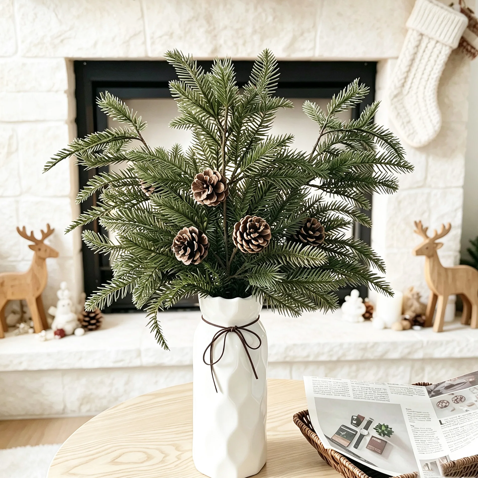 3Pcs Artificial Pine Cone Need - Christmas Wreath Fake recension och pris