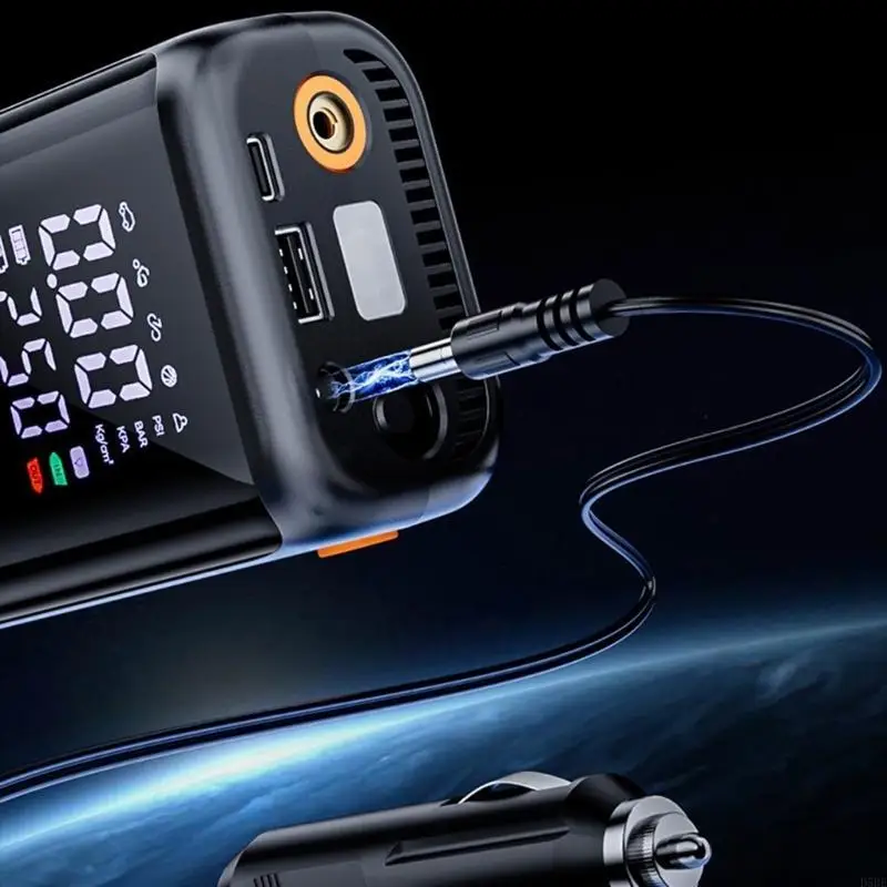 

D5BE Easy Carry Tarking Tire Infator с USB -возможностями эффективная воздушная компрессора.