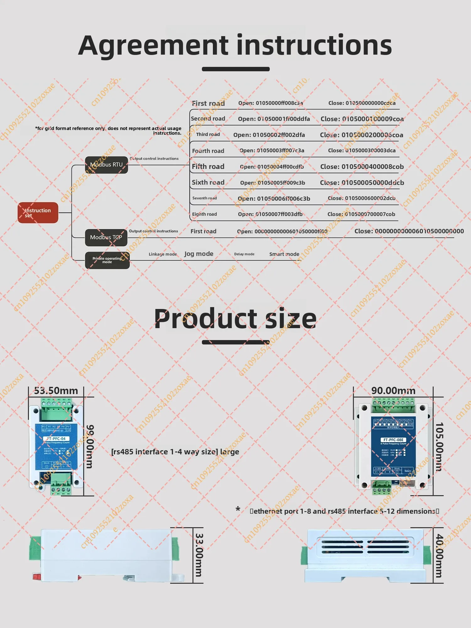 Industrial Hall Effect Flow Sensor Pulse Counter RS485 Modbus Rainproof Speed Switch Cylinder Counting Tech Specs Version - view 4