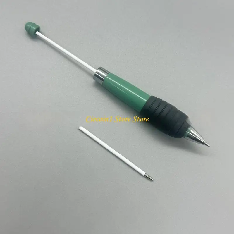 A3PC 60 Pcs Plastic Beadable Pen Refills Replaceable Pen Refills Black/Blue Smooth Writing Pen Refills for Bead Pens