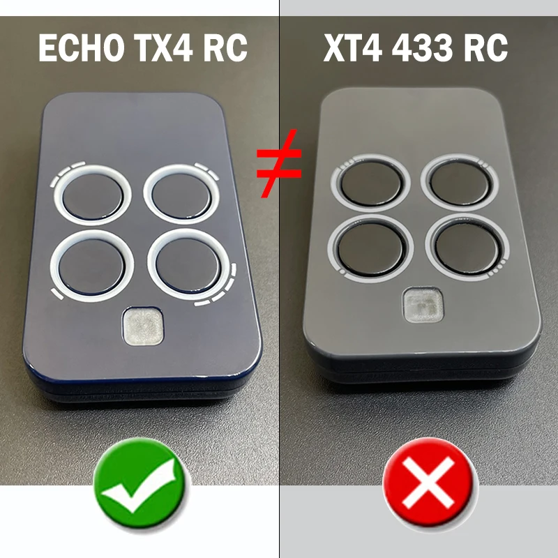 새로운 ECHO TX4 RC 6100334 433MHz 전기 게이트 원격 제어 장치 (BRAVO TX4 / BRAVO TE4433H 차고/게이트 송신기와 호환)