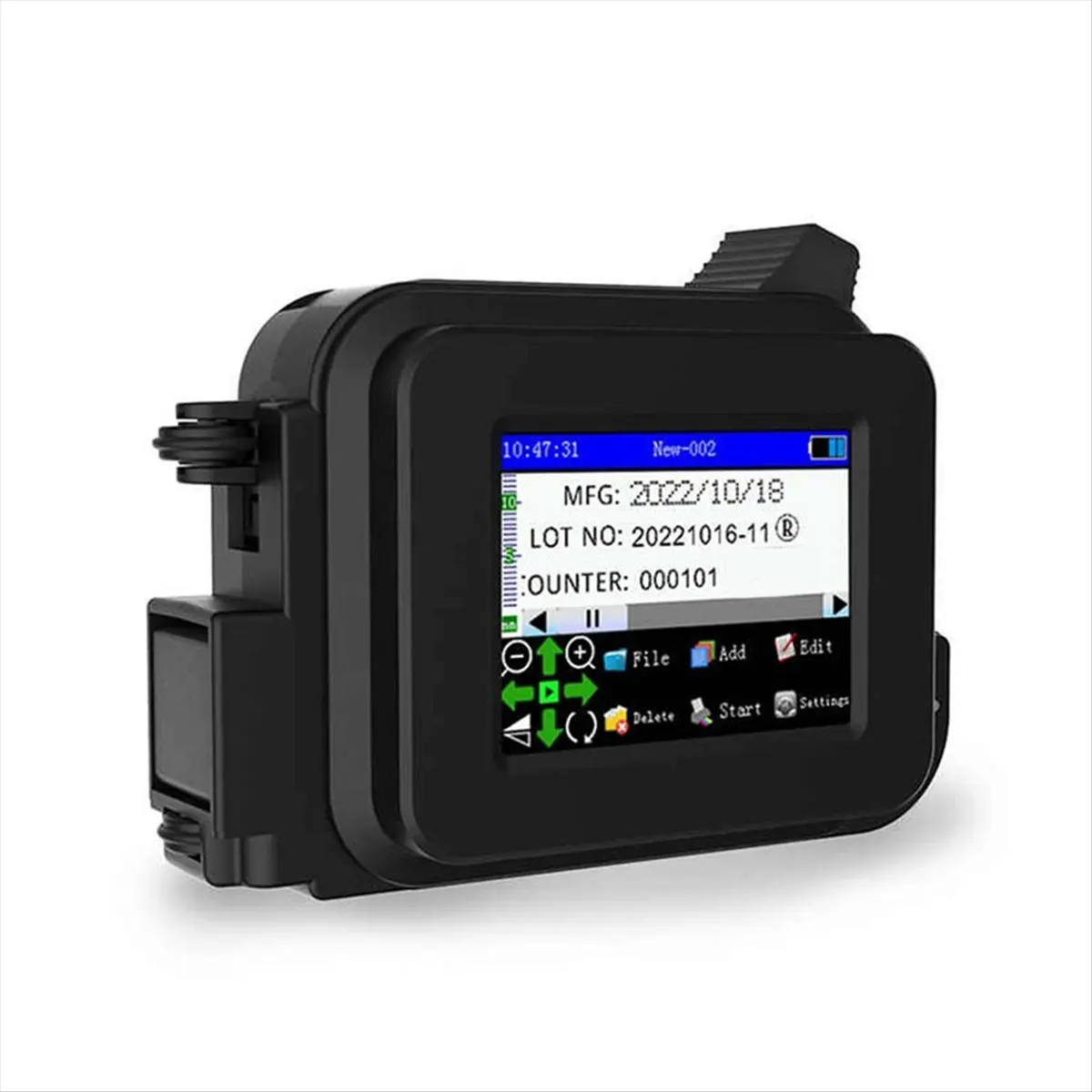 L70A 12.7mm Portable Mini Printer Handheld Inkjet Printer Text QR Barcode Batch Number Logo Image Coding Machine US Plug