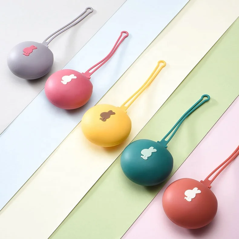 New Design Portable Nipple Case BPA Free Silicone Pacifier Holder Newborn Teething Nipple Storage Box