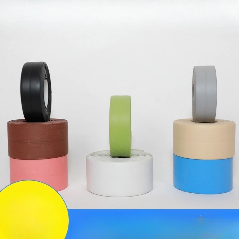 

2Pcs 22mm 1m Waterproof Anti Mold DIY Free Cutting Tape Kitchen Bathroom Corner Waterproof Material Self Adhesive Strip