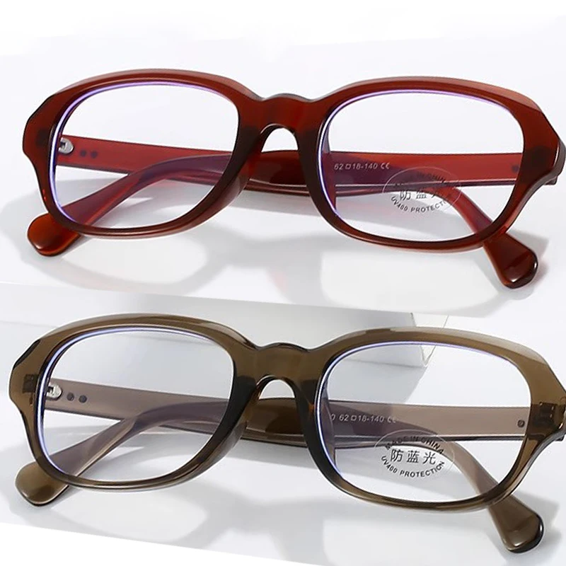 Retro Square Frame Eyeglass for Women Red Computer Reading Glasses Clear Blue Light Blocking Eyewears Vintage Decorative Goggles