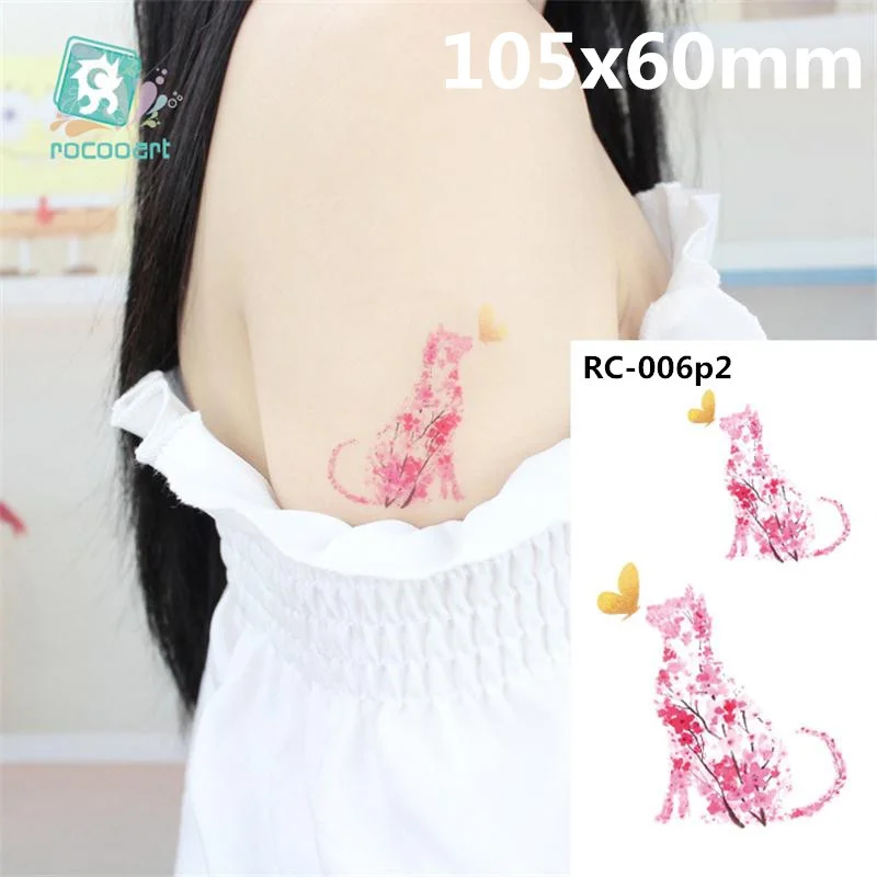 Body Art waterproof temporary tattoos paper for women and Children 3d lovely Fox design small arm tattoo sticker RC-392