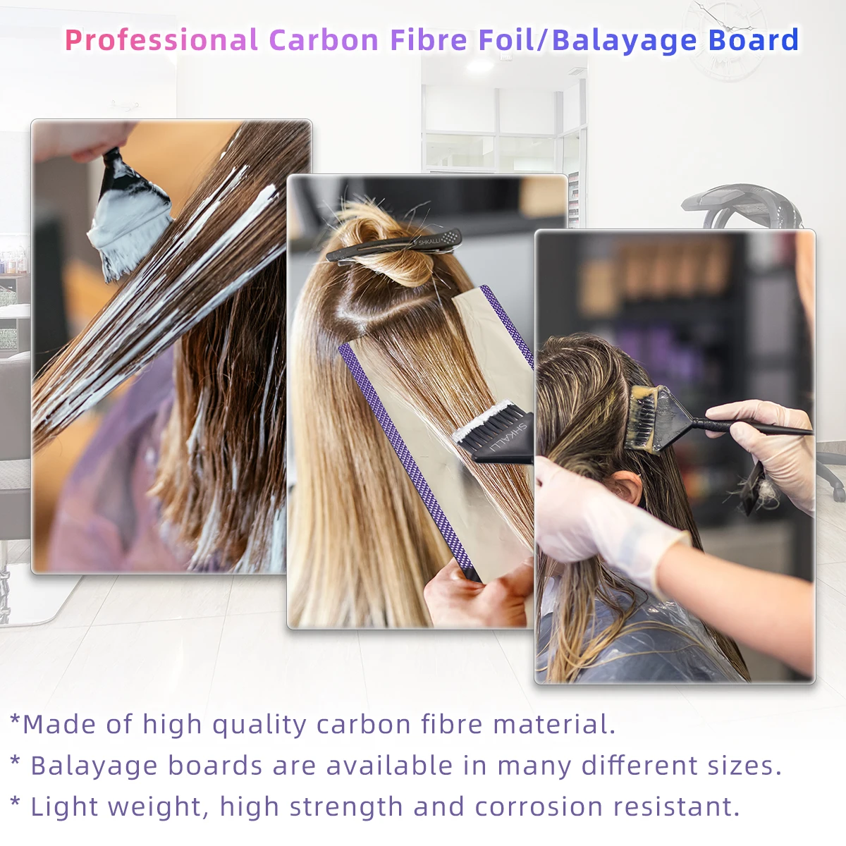 Professional Hair Coloring Tools Hair Board Carbon Fiber Balayage Board for Barber Hairdresser Design Styling Tools Accessories