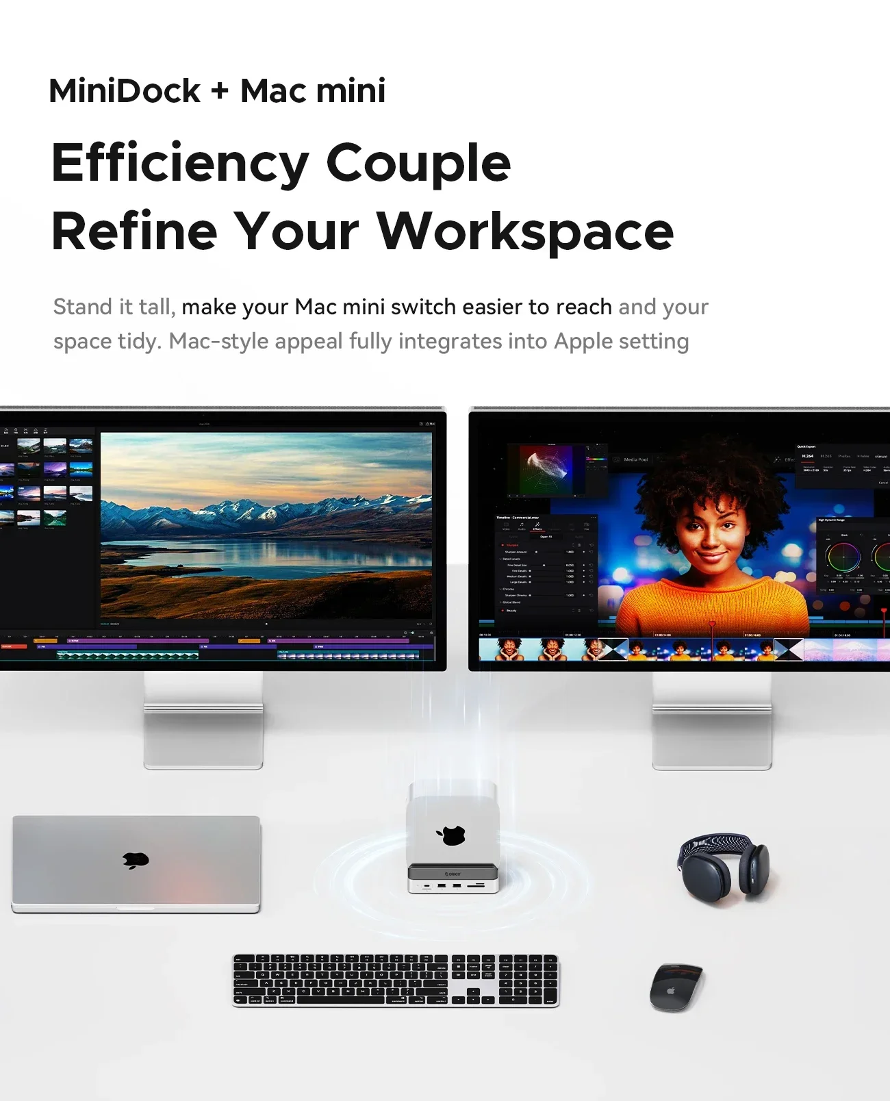 Dock de expansão de armazenamento ORICO MiniDock para Mac Mini