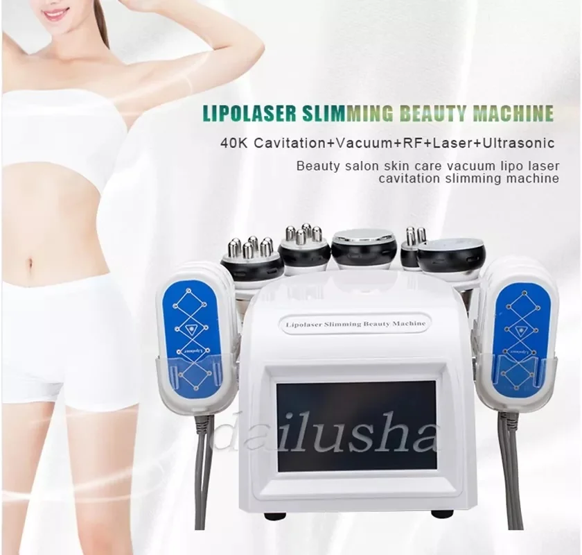 Ultrasonic Anti Wrinkle Skin Rejuvenation 40K Cavitation Fat Reduction Machine 6 In 1 Lipolaser RF Weight Loss Lift For Home Use