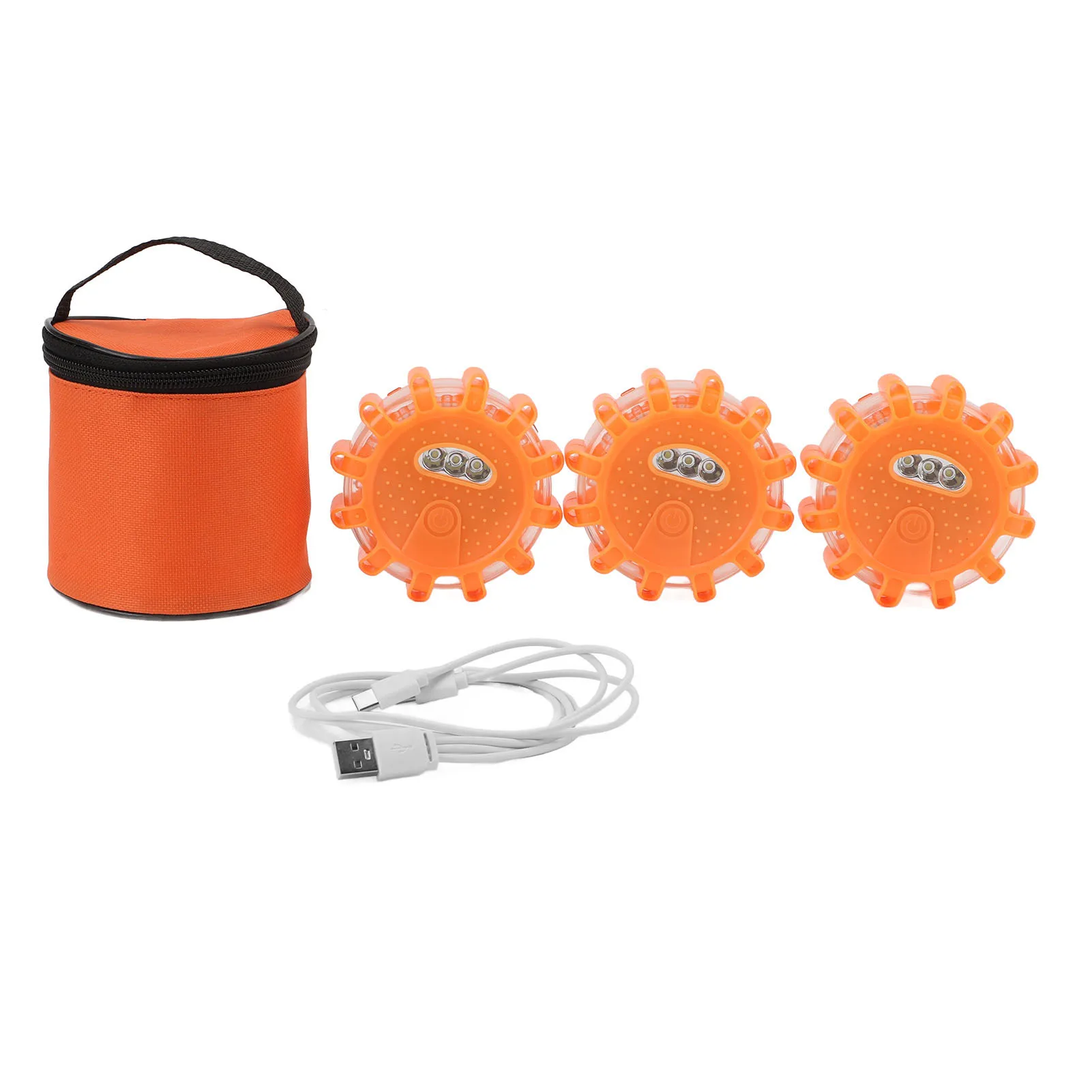 LED Road Emergency Warning Light Roadside Safety Beacon Disc  Light Type C Rechargeable Stable Performance for Car Truck RV Boat