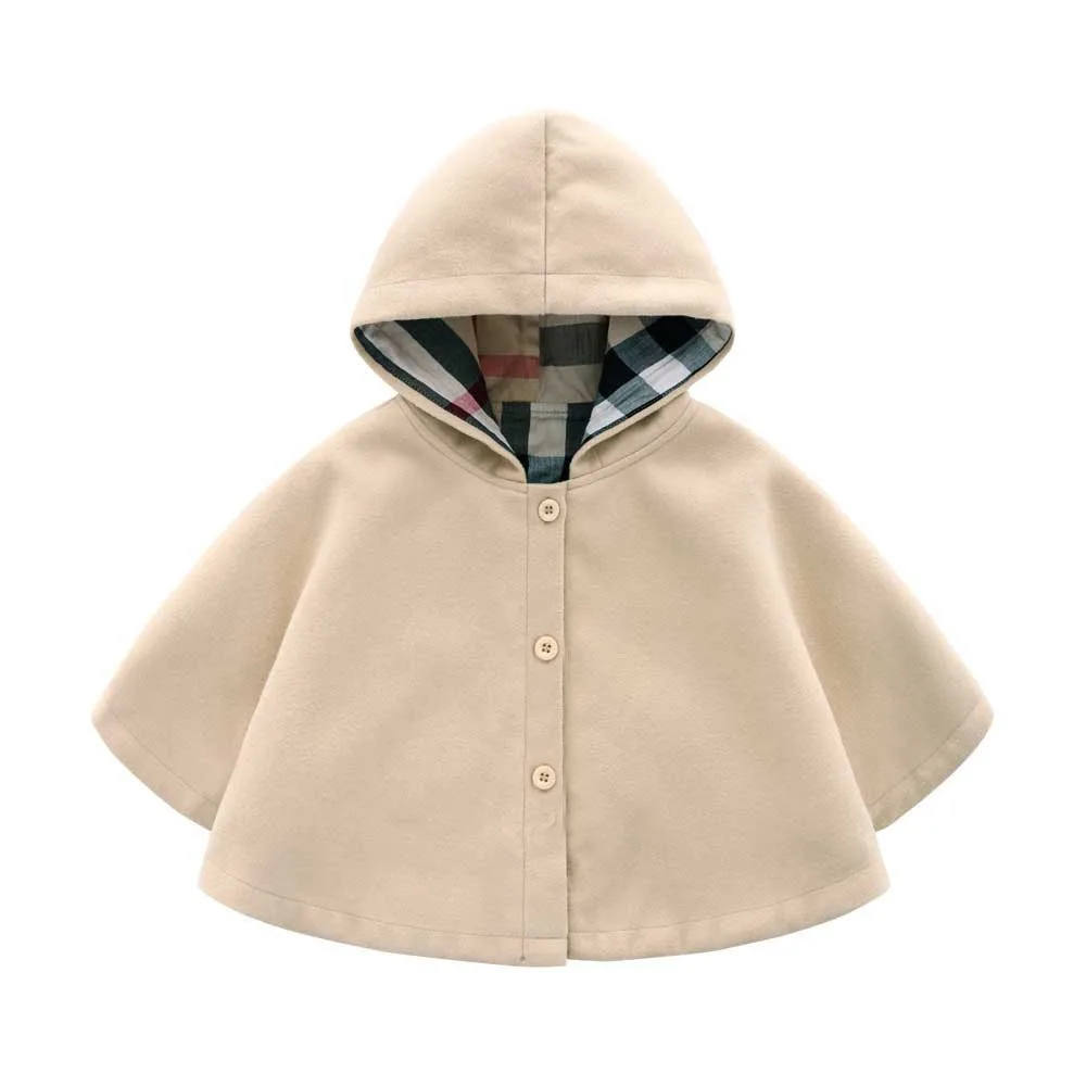 Mantello con cappuccio per ragazzi e ragazze mantello caldo abbigliamento da gita per bambini scialle primavera e autunno abbigliamento per bambini