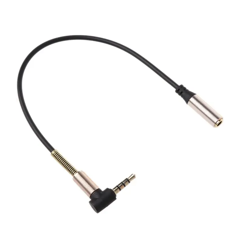 90 Degree Single Elbow 3.5mm Audio Extension Cable  For phone   PC Speaker Headsets Dropship