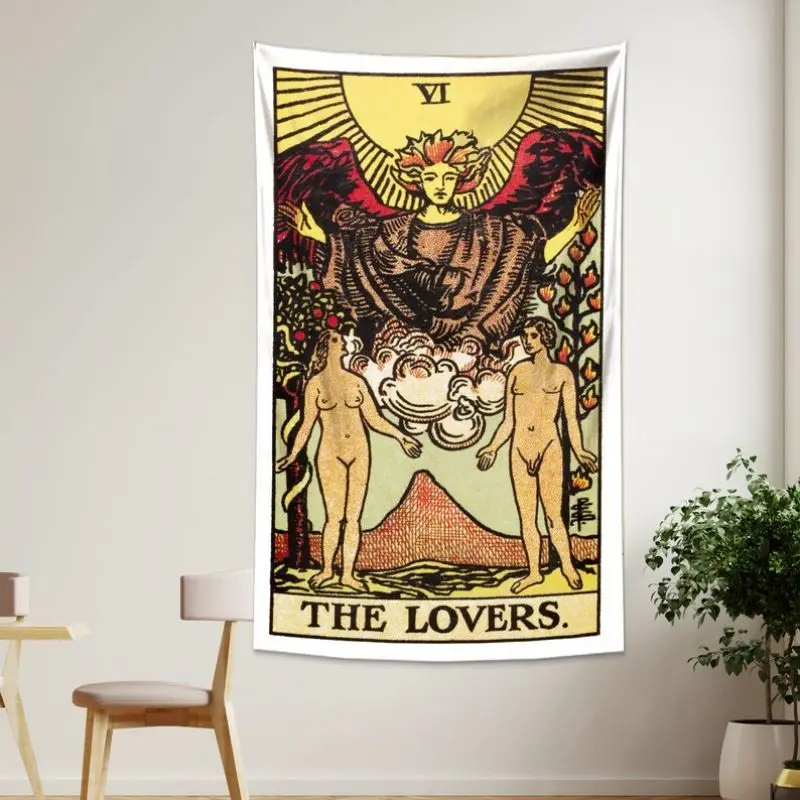 VIKAMA Tarot-Stern-Wandteppich, mystische Astrologie, Wandbehang, Hexen-Raumdekoration für Schlafzimmer, Wohnzimmer, Wohnheim – Detail 4