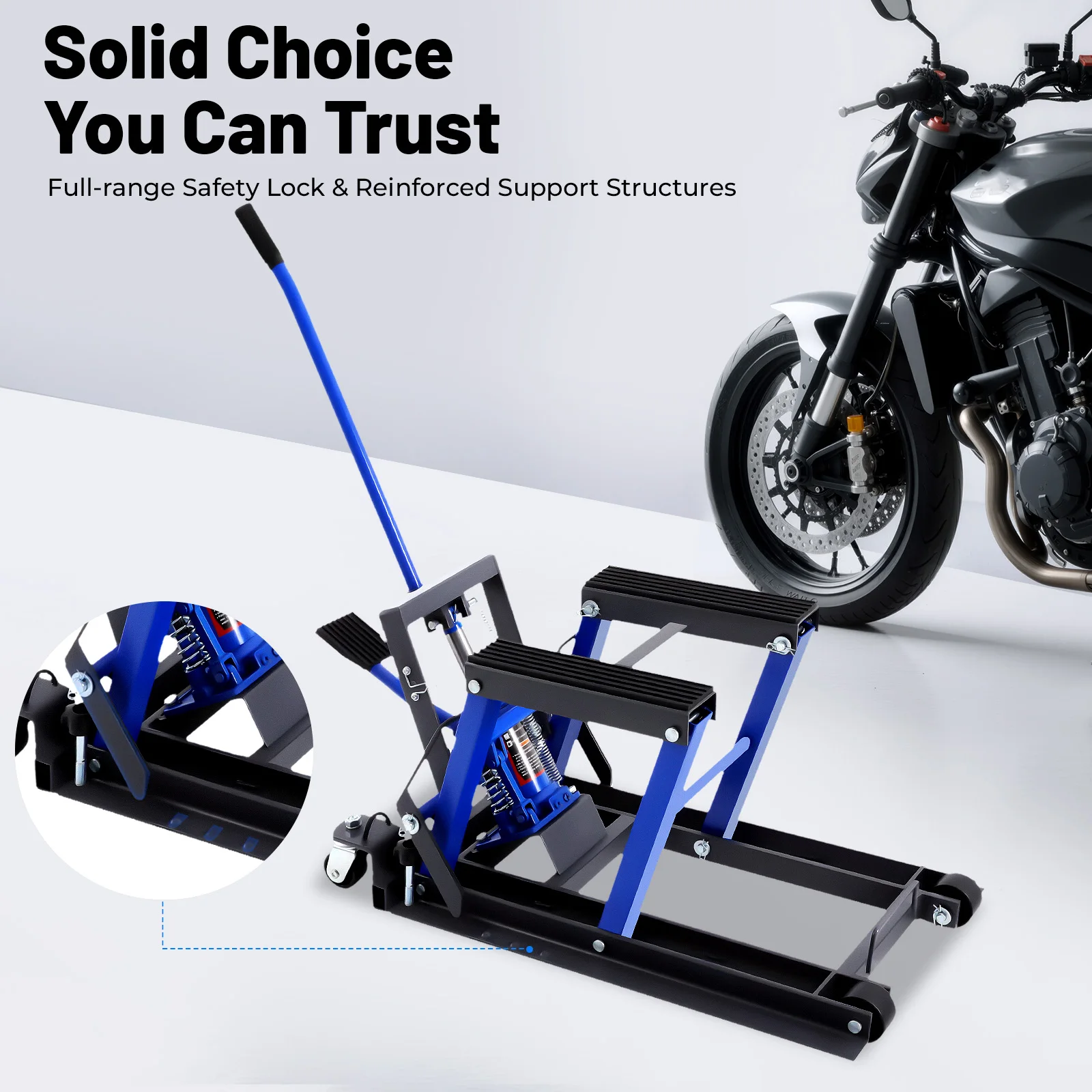 حامل إصلاح هيدروليكي للدراجات النارية 1500 رطل أداة مقص الرفع لورشة مرآب صيانة الدراجة