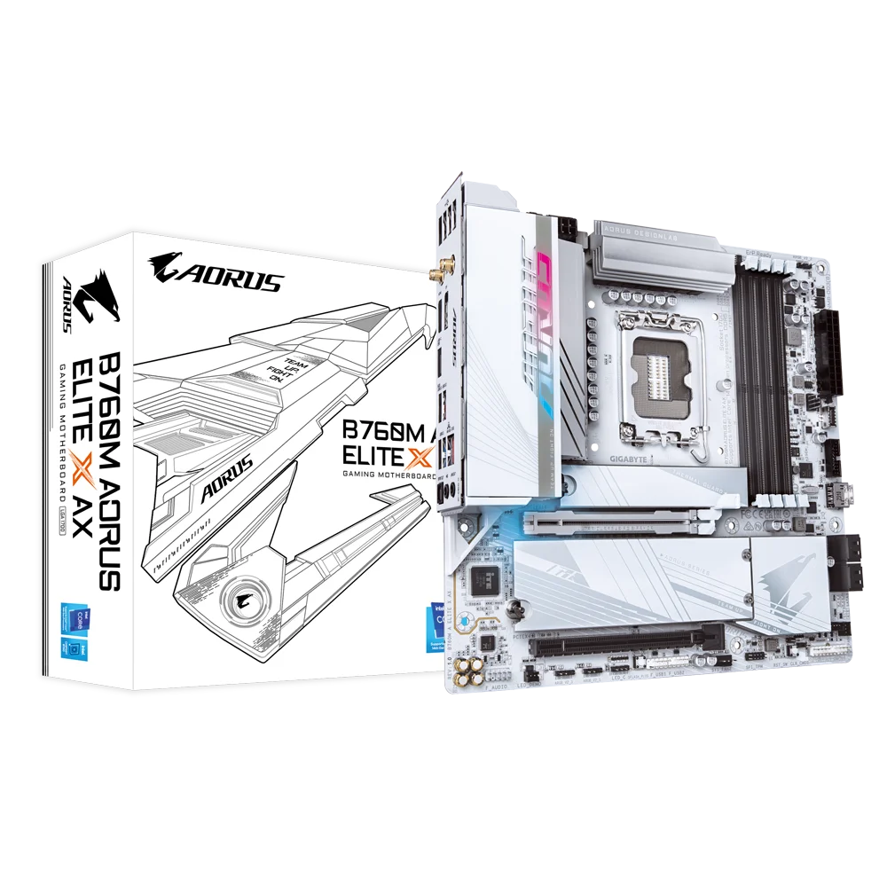 Brand New giga.byte B760M AORUS ELITE X AX DDR5 LGA 1700 Support 14th CPU PCI-E 4.0/5.0 Gaming Motherboard PC