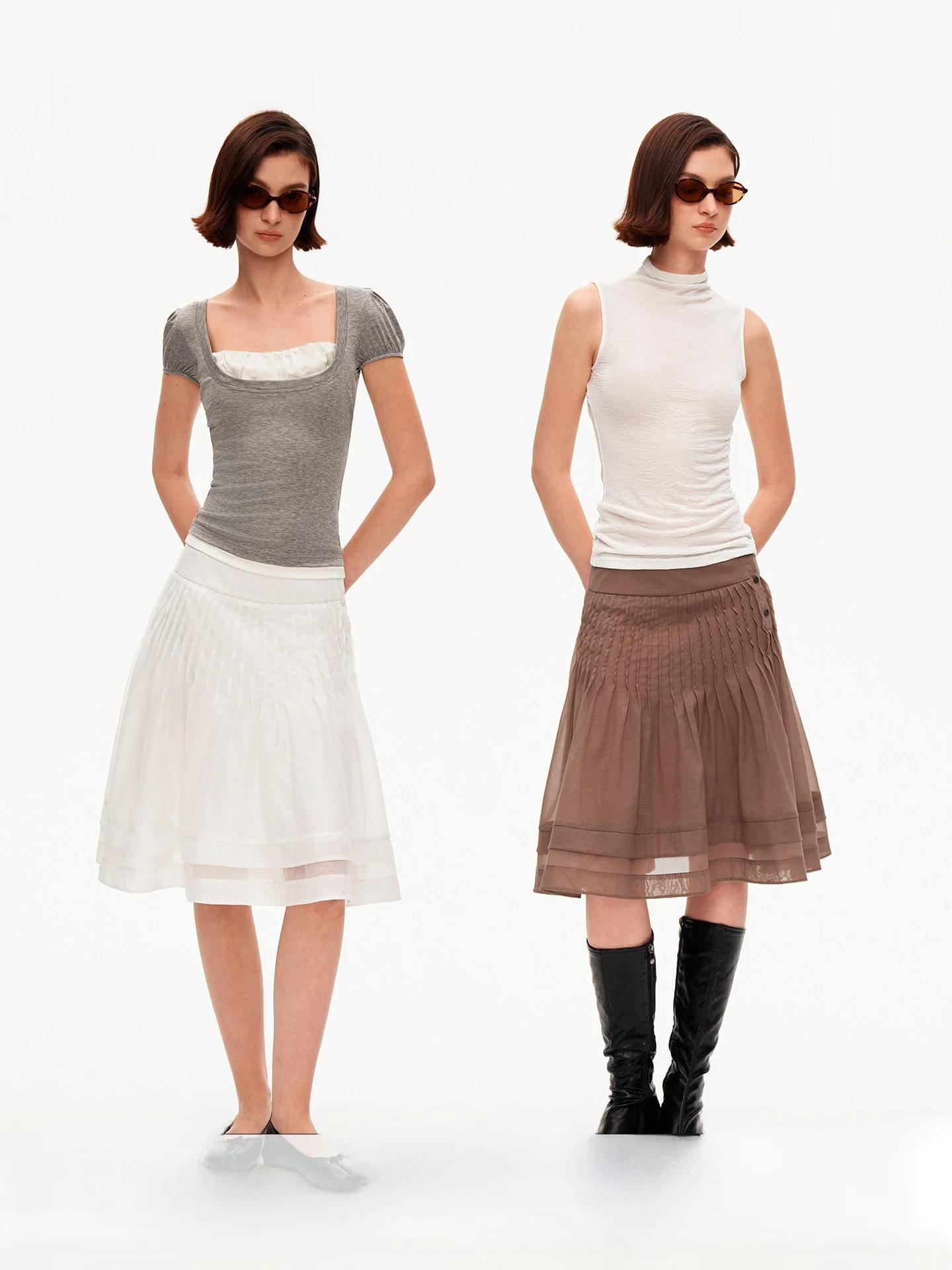 

Женская юбка А-силуэта с низкой талией, мягкая, легкая, дышащая, плиссированная, летняя, из полиэстера и нейлона