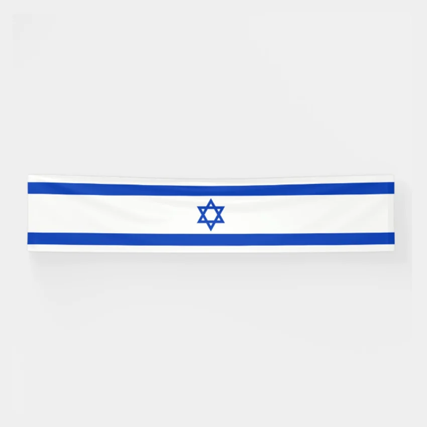 Israel National Flag 2x8ft Super Durable Polyester Israeli Banner Double Stitched Outdoor Indoor Yard Home Decoration