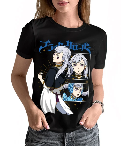 Camiseta unisex Black Clover Noelle Silva Bawełniana koszulka anime