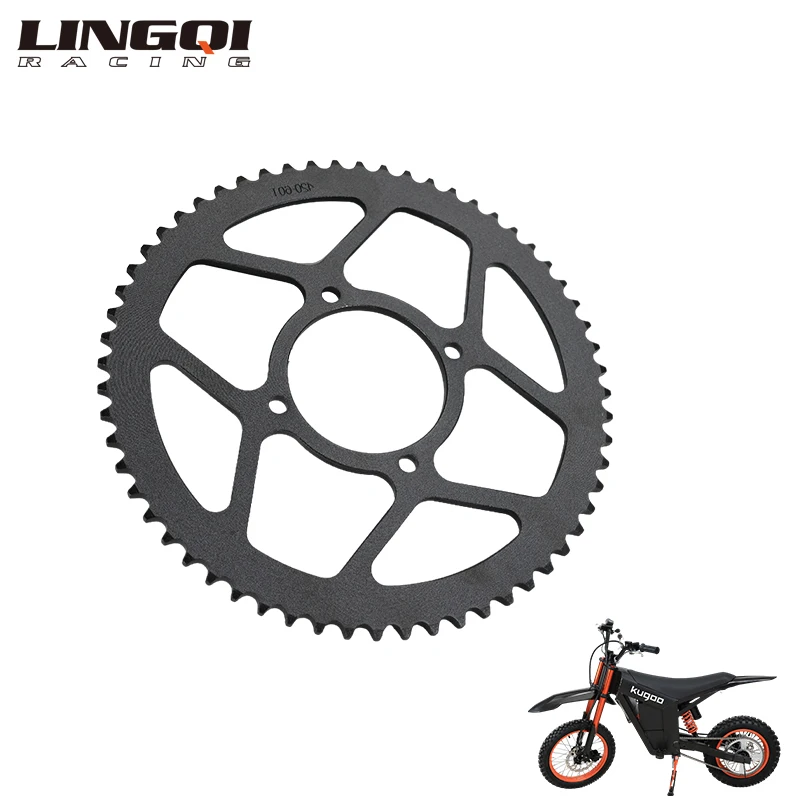 LINGQI RACING 60T ID 76mm Rear Chain Sprocket Modification Tooth Plate For Tuttio Soleil 01 Electric Dirt Bike ATV Quad Bicycle