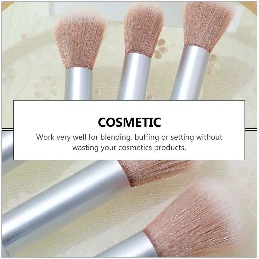 4 個のメイクブラシセットプレミアム合成ファンデーションブラッシュパウダーツール女性用美容バフブレンド