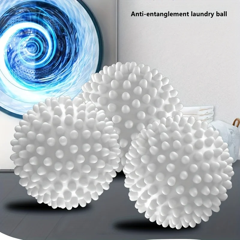 6 reusable laundry balls - effective anti wrap laundry, drying, fabric softening, stain removal, and care - for cleaning