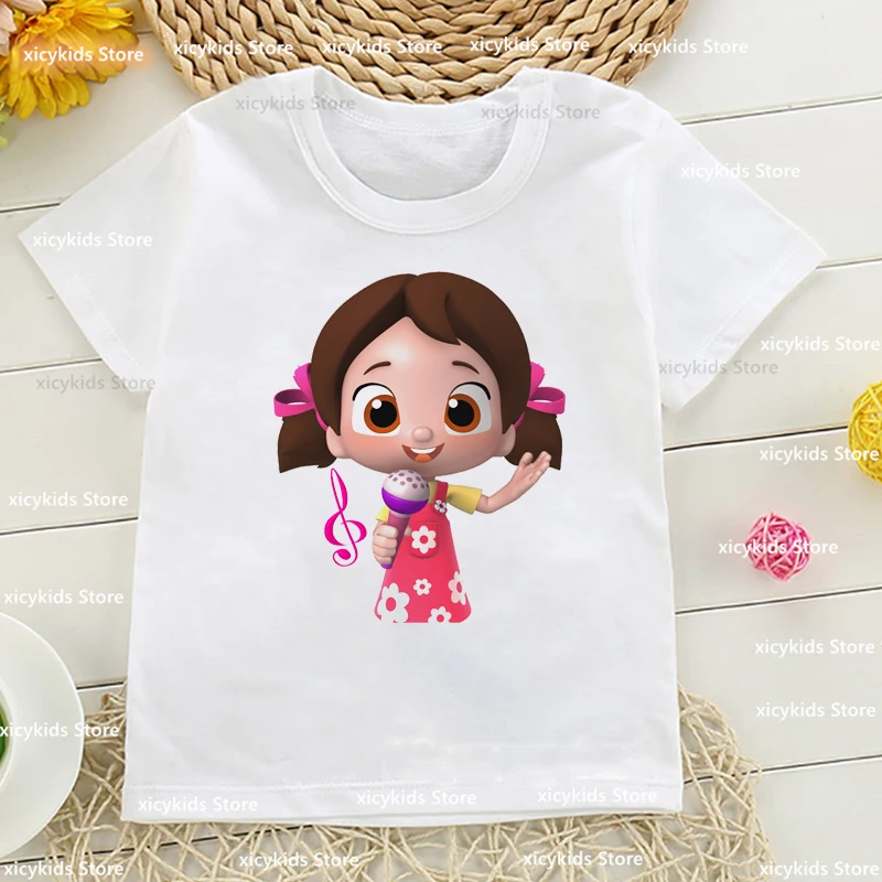 t-shirt for girls Cute Niloya Musician Cartoon Print Girl Clothes Summer kids tshirt Tops Fashion Kids Clothes T Shirt tops