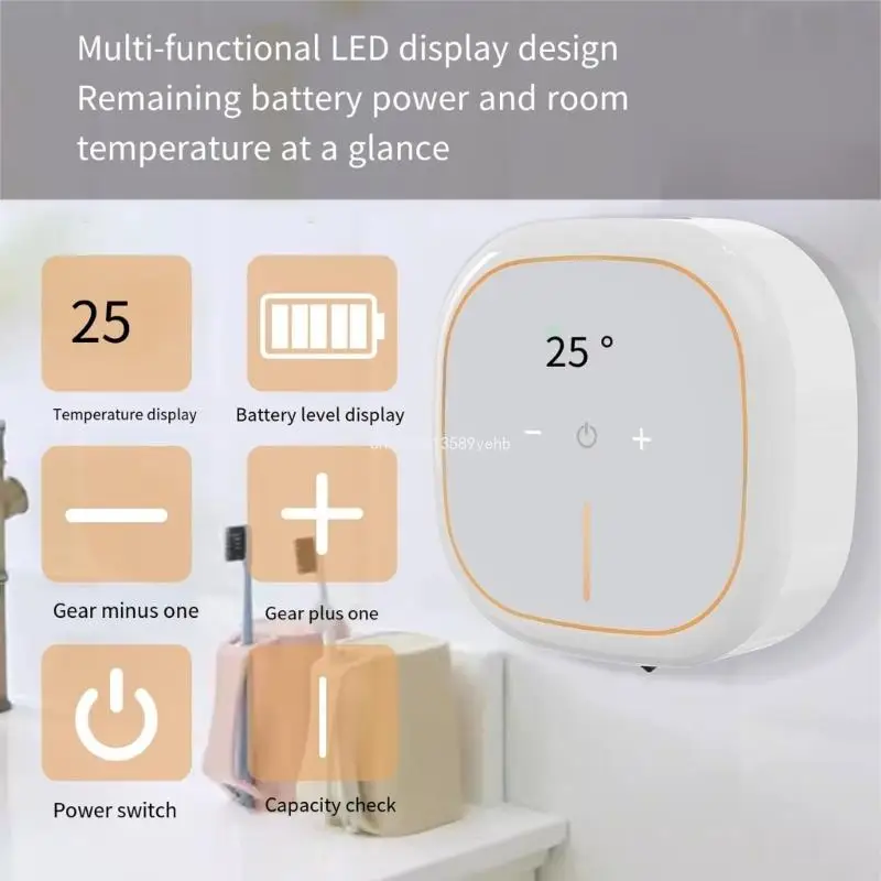 Dispensador jabón con inteligente, lavadora manos espumosa montada en pared recargable por USB, adecuada para y