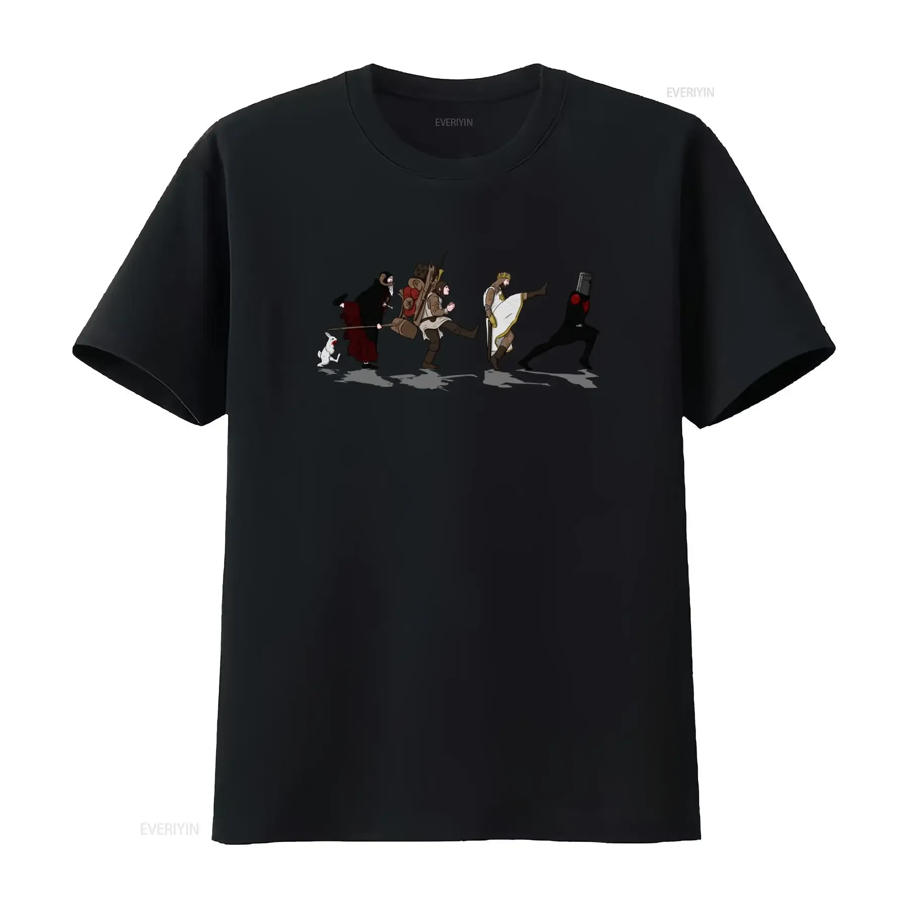 Monty Python And The Holy Grail Walking Towards Silly White T Shirt vintage Washed designer clothes Breathable Comfortable