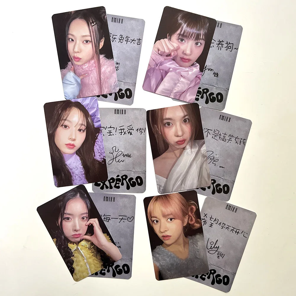 6Pcs/Set Kpop Idol NMIXX Lomo Cards New Album EXPERGO Photocards LILY HAEWON SULLYOON BAE JIWOO KYUJIN Fans Gifts Collection