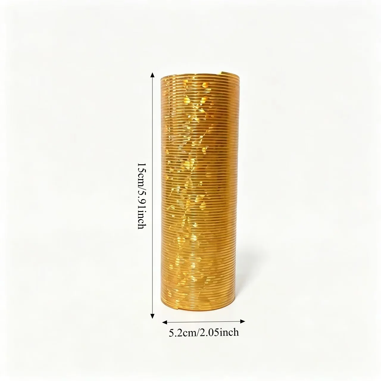 5.91 Inch Large Magic Gradient Stripe Gold Foil Rainbow Slinky Spring Toy Fidget Sensory Classic Educational Coil for Kids & Adu