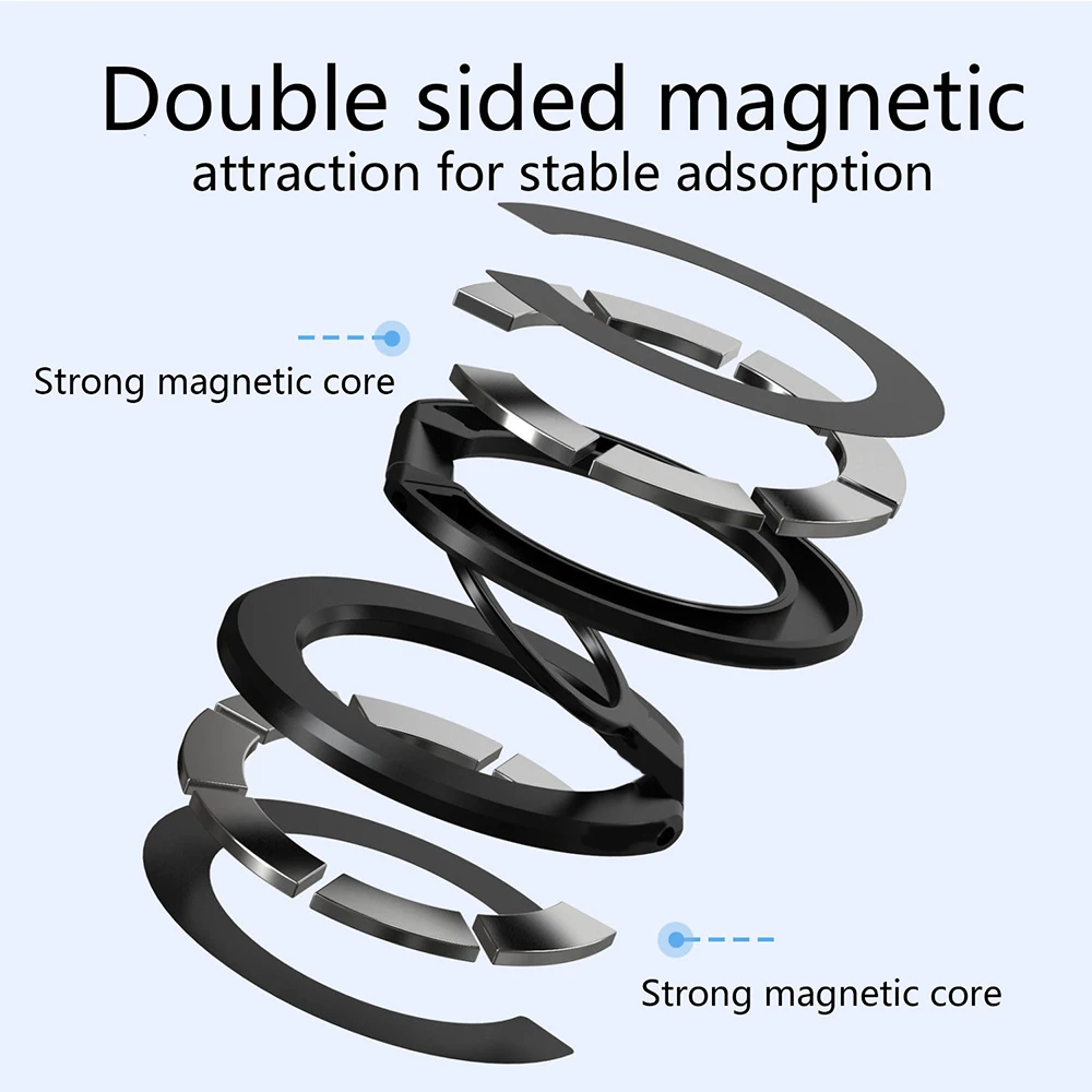 Für magsafe magnetische doppelseitige magnetische Absaugung 1 Stück starke Absaugung rotierende 360 Wanda uf kleber überall Klapp ring Telefon – Detail 3