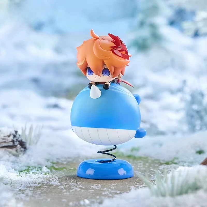 

Genshin Impact Tartaglia Chibi Bobblehead, Wobble Figure Doll Desktop Decor, Anemo Character Collectible Display Toy for Fans
