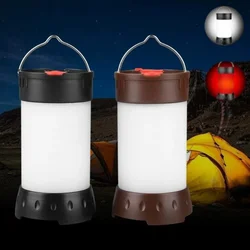 Magnetic Portable White Red Camping Lantern 5 Level Brightness Hanging Tent usb rechargeable Emergency Flashlight+18650 Battery