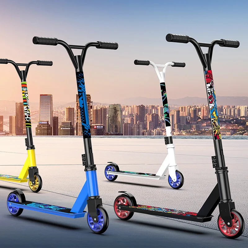 Wholesale Best Selling 2021 Aluminum stunt scooter Outdoor Pro Stunt Trick Kick Scooter with pp wheel for adult teenager