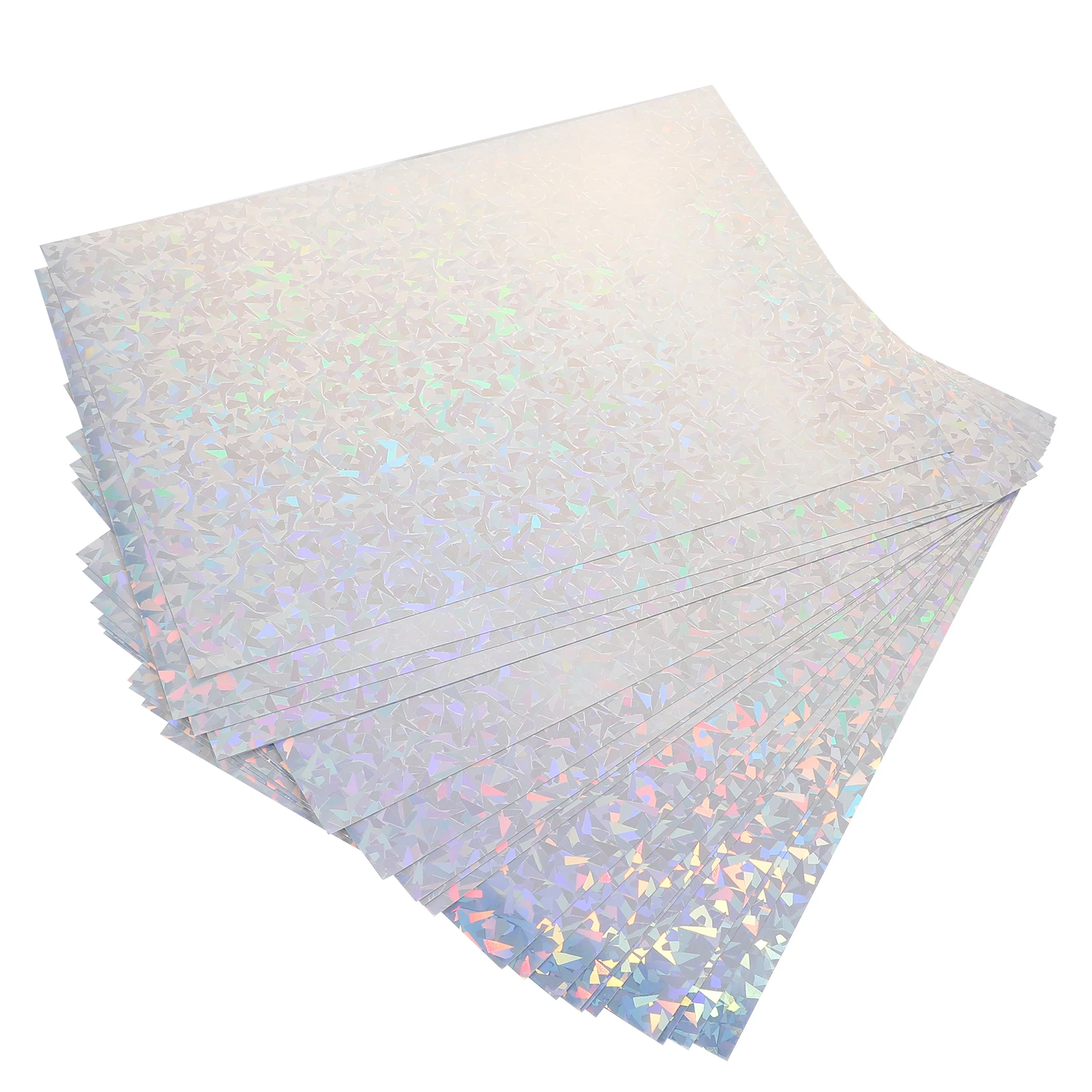 

20 Sheets Adhesive Vinyl Stickers Aluminum Coating Brushed Permanent Waterproof Holographic Paper DIY Film Storage Containers